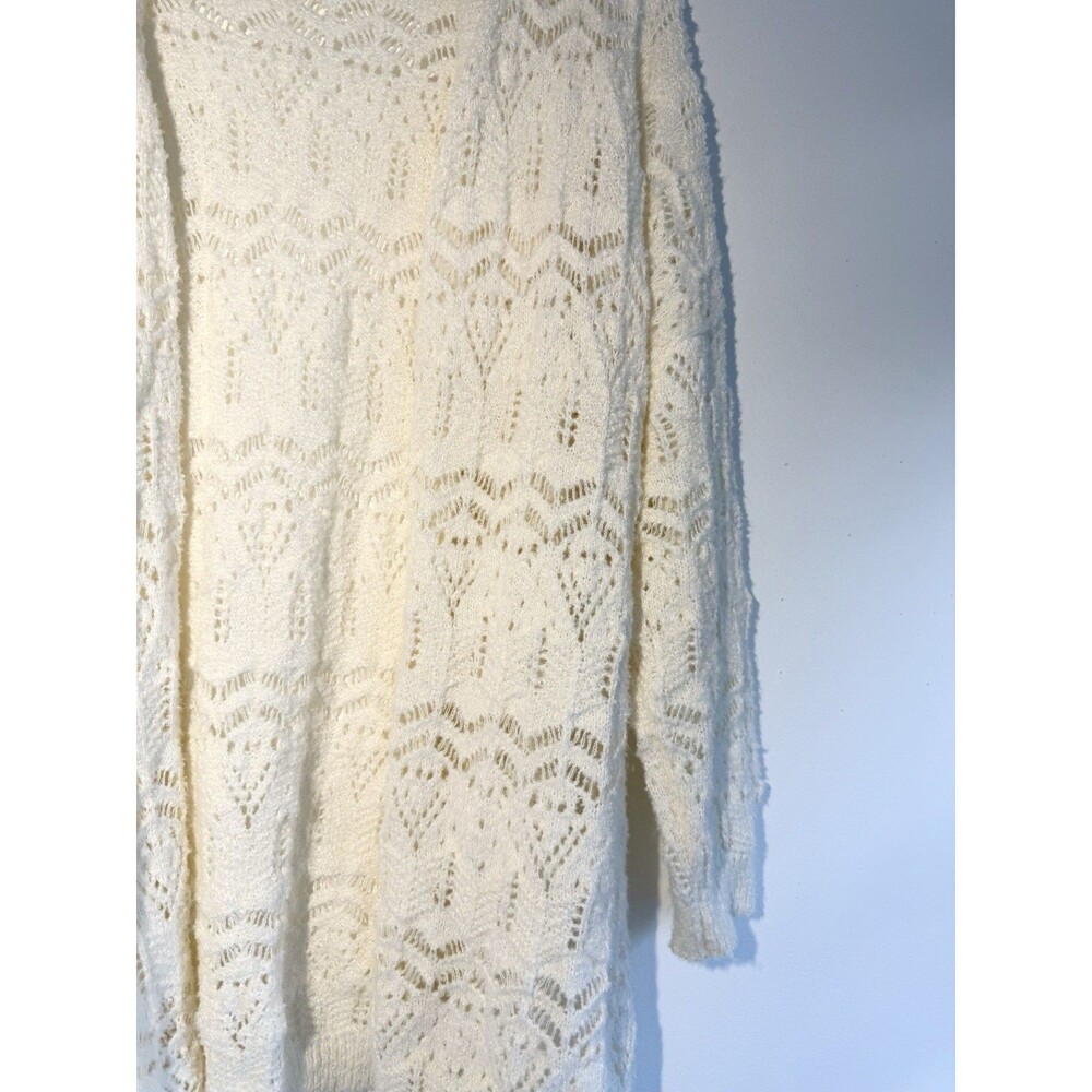 ✿ Arula Cream Open Knit Cardigan – Long Sleeve – Women’s Size 1X